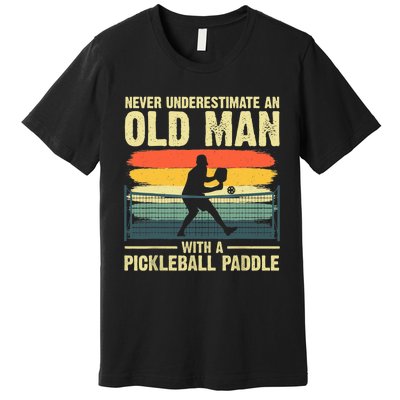 Cool Pickleball Design For Grandpa Pickleball Player Premium T-Shirt