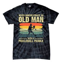 Cool Pickleball Design For Grandpa Pickleball Player Tie-Dye T-Shirt