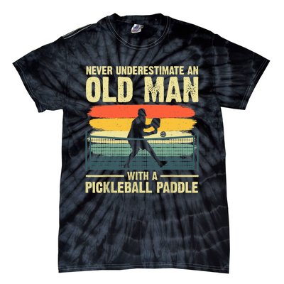 Cool Pickleball Design For Grandpa Pickleball Player Tie-Dye T-Shirt