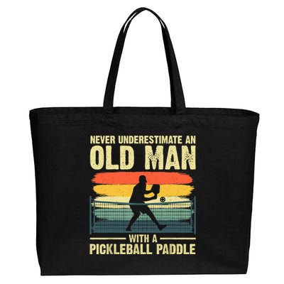 Cool Pickleball Design For Grandpa Pickleball Player Cotton Canvas Jumbo Tote