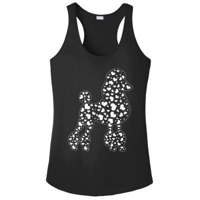 Cute Poodle Dog Hearts Couple Valentine's Puppy Pet Lover Ladies PosiCharge Competitor Racerback Tank