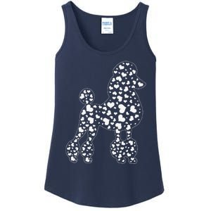 Cute Poodle Dog Hearts Couple Valentine's Puppy Pet Lover Ladies Essential Tank