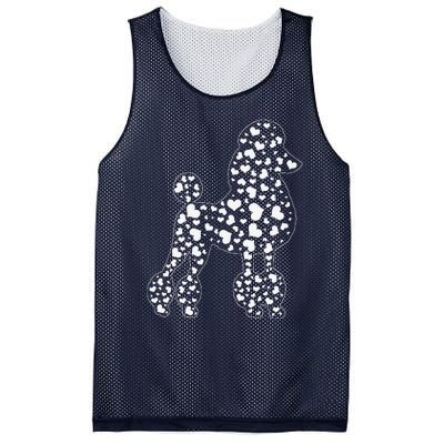 Cute Poodle Dog Hearts Couple Valentine's Puppy Pet Lover Mesh Reversible Basketball Jersey Tank