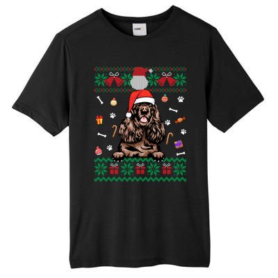 Cute Poodle Dog Ugly Christmas Sweater Santa Hat Xmas Gift Tall Fusion ChromaSoft Performance T-Shirt