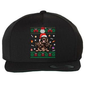 Cute Poodle Dog Ugly Christmas Sweater Santa Hat Xmas Gift Wool Snapback Cap