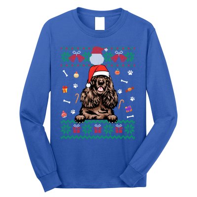 Cute Poodle Dog Ugly Christmas Sweater Santa Hat Xmas Gift Long Sleeve Shirt