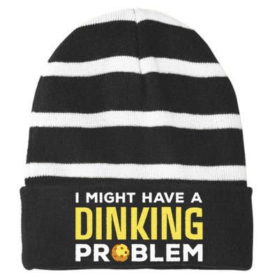 Cool Pickleball Design For Wo Dink Pickleball Player Striped Beanie with Solid Band