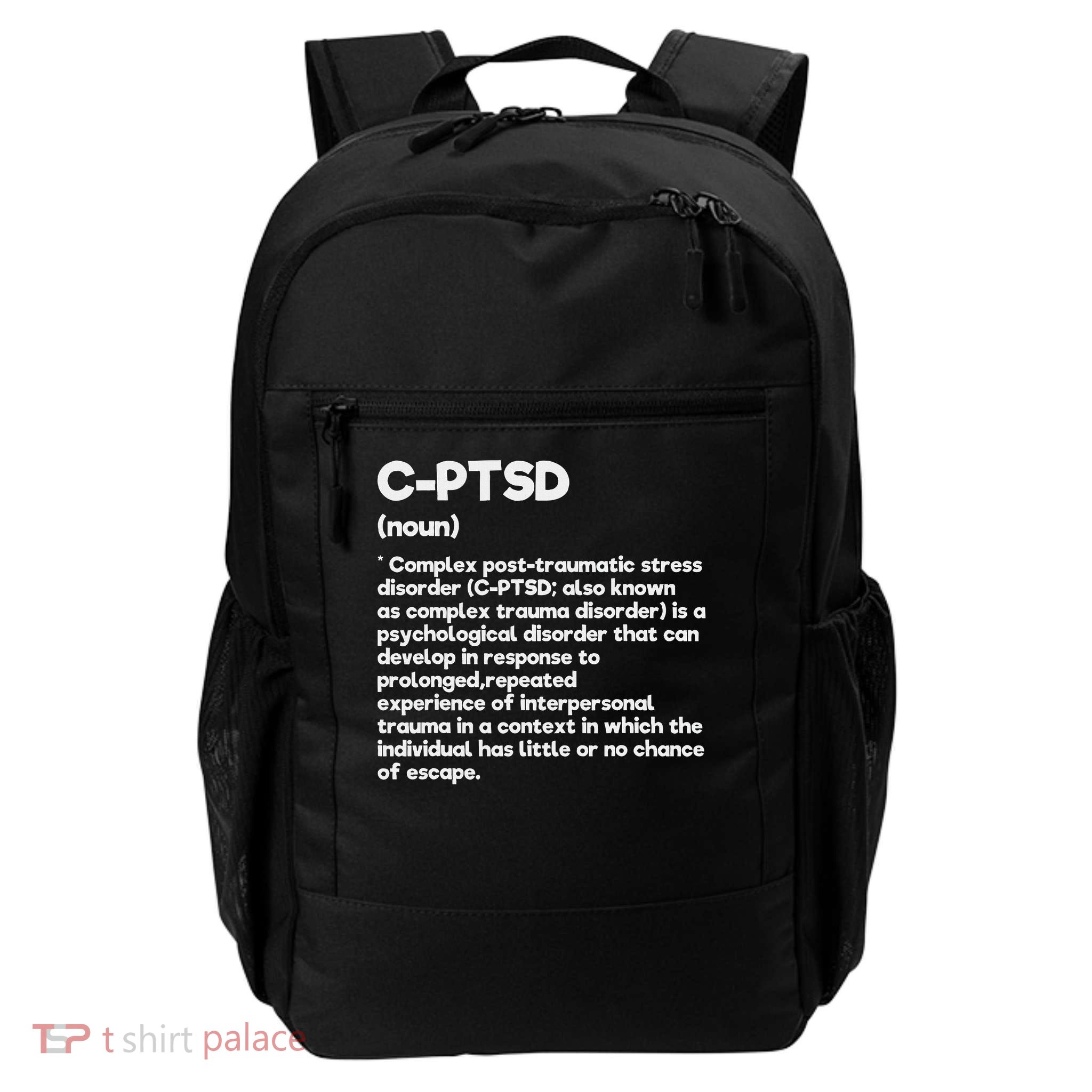 C Ptsd Definition Stress Awareness Mental Posttraumatic Daily Commute Backpack