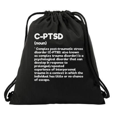 C Ptsd Definition Stress Awareness Mental Posttraumatic Drawstring Bag