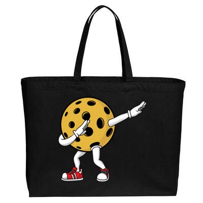 Cute Pickleball Design Cotton Canvas Jumbo Tote