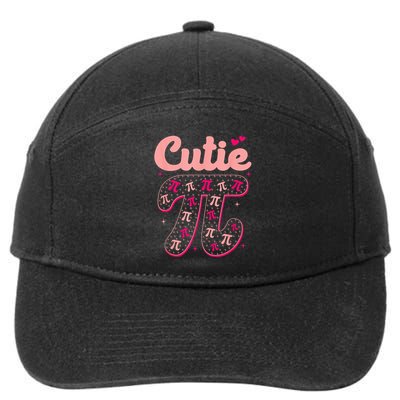 Cutie Pi Day Pi Symbol 3.14 Math Teacher Pi Day Lover 7-Panel Snapback Hat