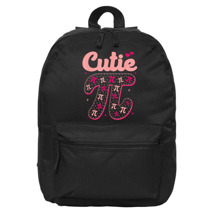 Cutie Pi Day Pi Symbol 3.14 Math Teacher Pi Day Lover 16 in Basic Backpack