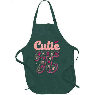 Cutie Pi Day Pi Symbol 3.14 Math Teacher Pi Day Lover Full-Length Apron With Pockets