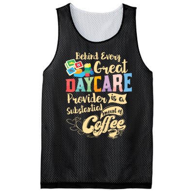 Childcare Provider Daycare Teacher Coffee Lover Drinker Mesh Reversible Basketball Jersey Tank