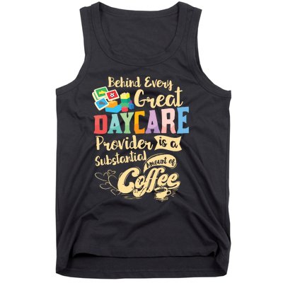 Childcare Provider Daycare Teacher Coffee Lover Drinker Tank Top