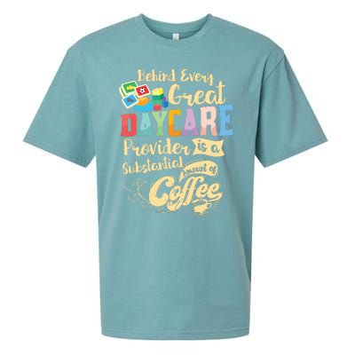 Childcare Provider Daycare Teacher Coffee Lover Drinker Sueded Cloud Jersey T-Shirt