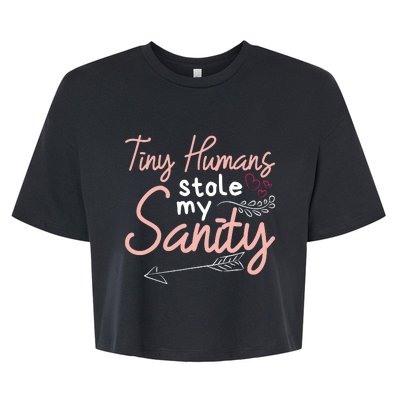 Childcare Provider Daycare Teacher Stole My Sanity Bella+Canvas Jersey Crop Tee