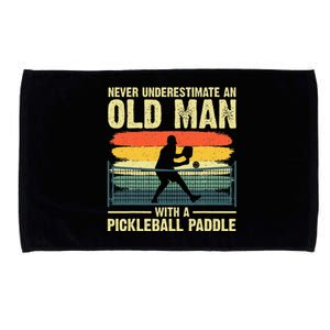 Cool Pickleball Design For Grandpa Pickleball Player Microfiber Hand Towel