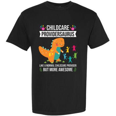 Childcare Providersaurus Dinosaur Childcare Provider Daycare Garment-Dyed Heavyweight T-Shirt