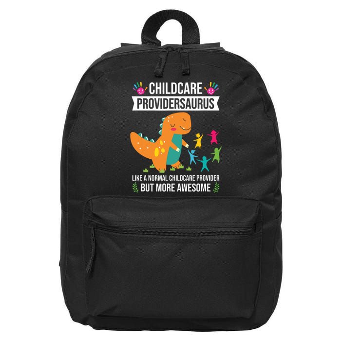 Childcare Providersaurus Dinosaur Childcare Provider Daycare 16 in Basic Backpack