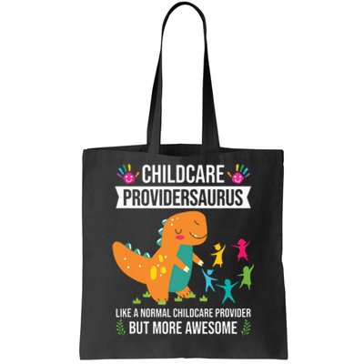 Childcare Providersaurus Dinosaur Childcare Provider Daycare Tote Bag