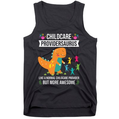 Childcare Providersaurus Dinosaur Childcare Provider Daycare Tank Top