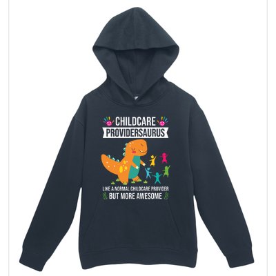 Childcare Providersaurus Dinosaur Childcare Provider Daycare Urban Pullover Hoodie