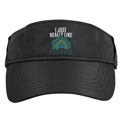 Cool Peacock Design For Men Women Bird Peacock Lovers Adult Drive Performance Visor