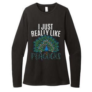 Cool Peacock Design For Men Women Bird Peacock Lovers Womens CVC Long Sleeve Shirt