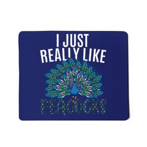 Cool Peacock Design For Men Women Bird Peacock Lovers Mousepad