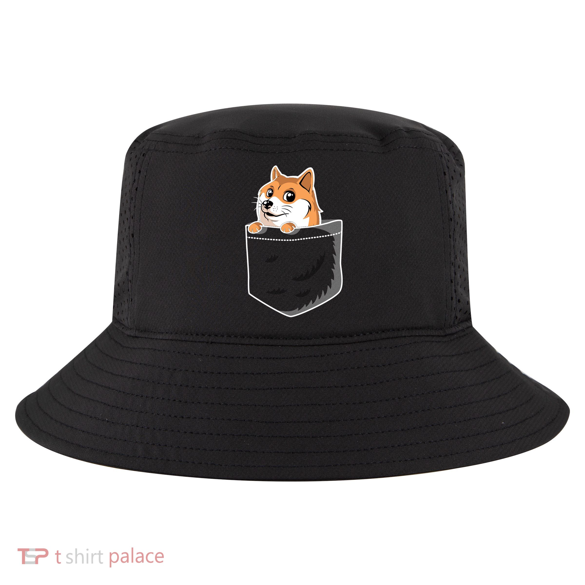 Cute Pocket Dog Design Cool Comfort Performance Bucket Hat