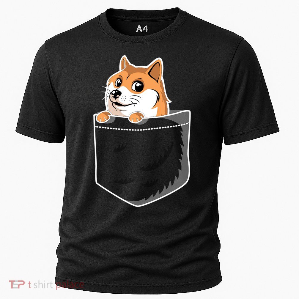 Cute Pocket Dog Design Cooling Performance Crew T-Shirt