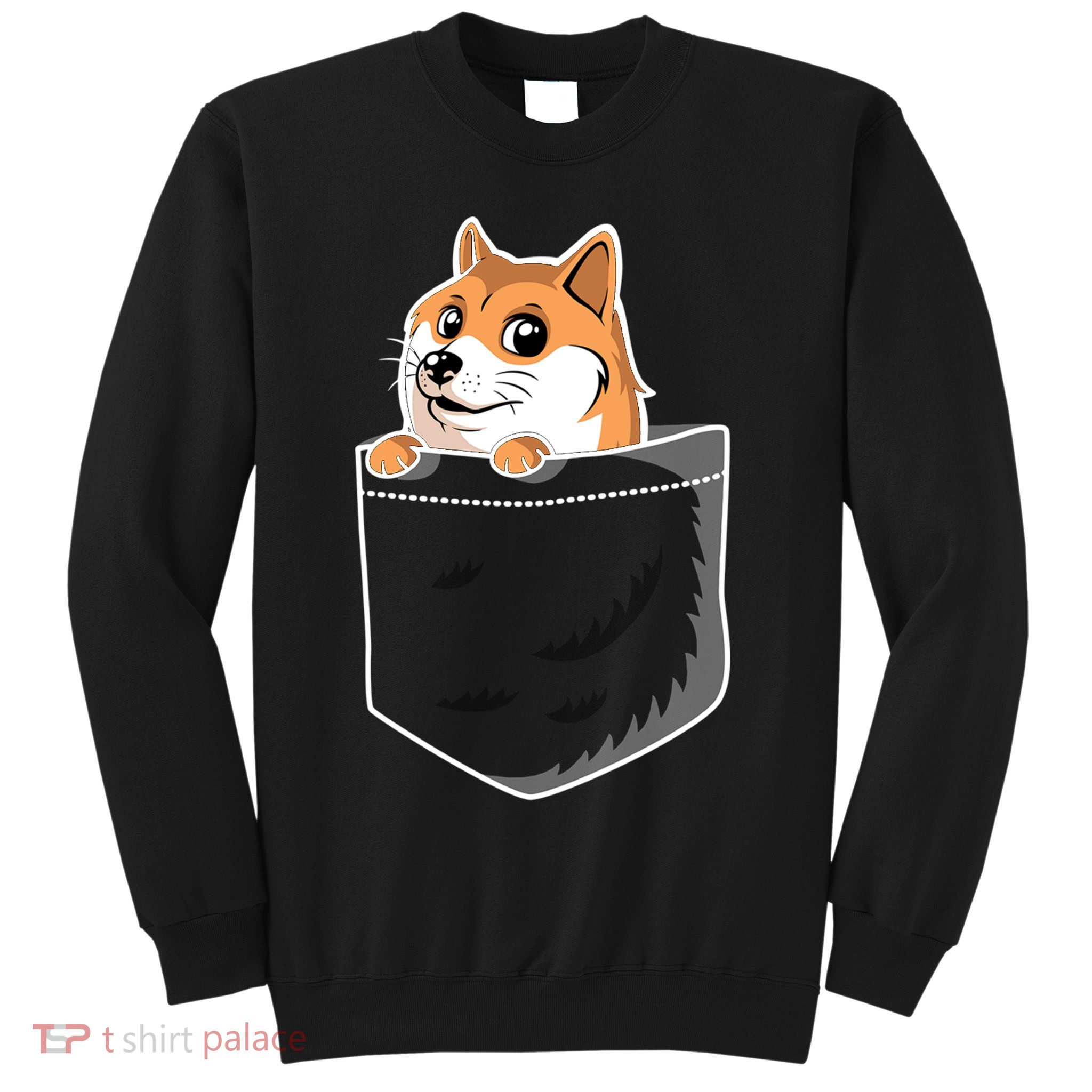 Cute Pocket Dog Design Sweatshirt