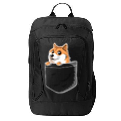 Cute Pocket Dog Design City Backpack