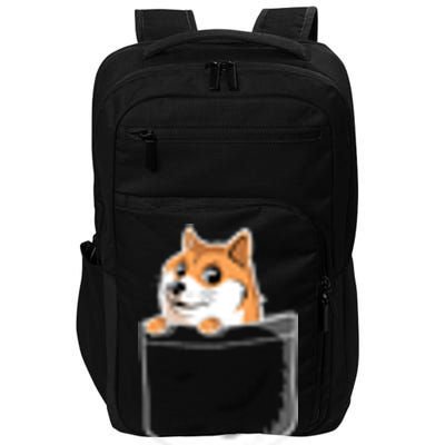 Cute Pocket Dog Design Impact Tech Backpack