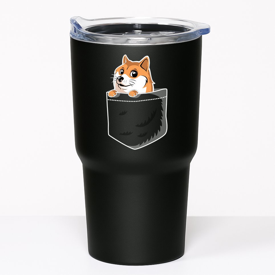 Cute Pocket Dog Design Tumbler