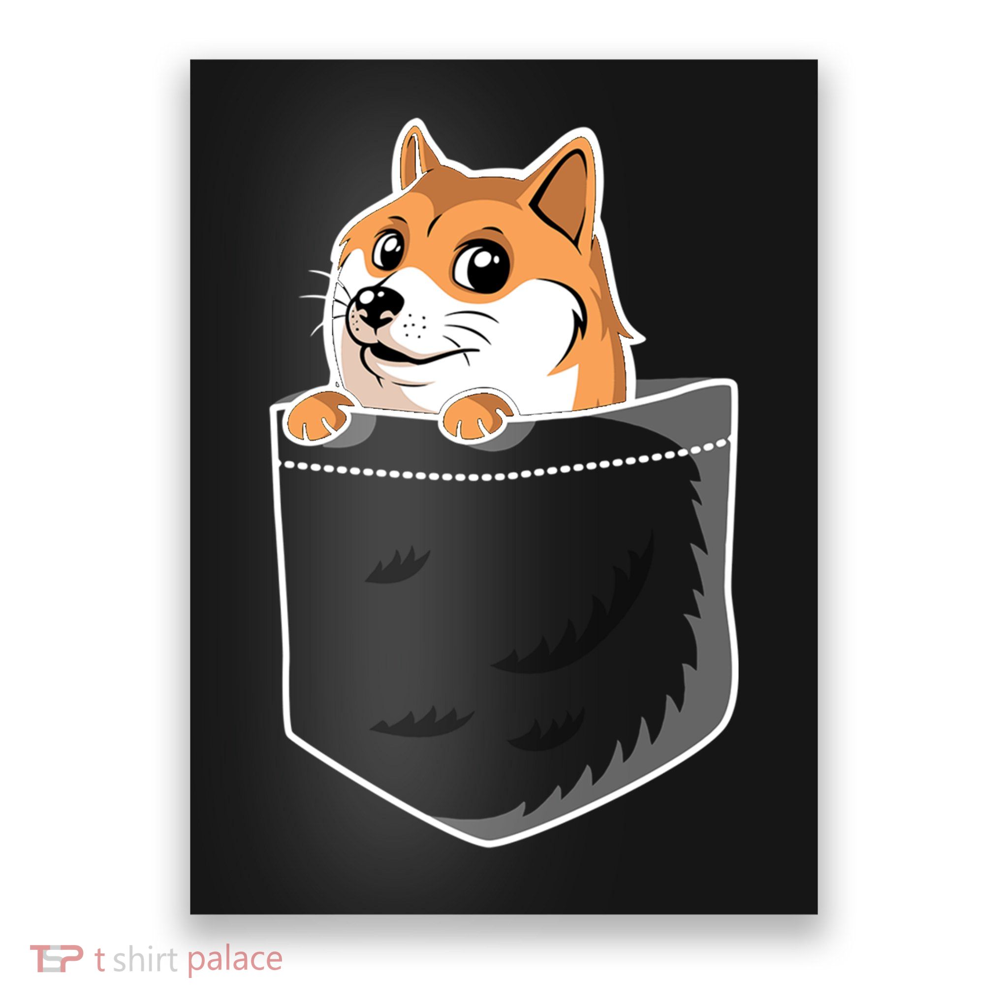 Cute Pocket Dog Design Poster