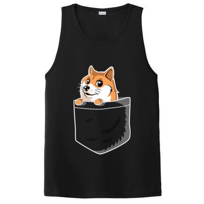 Cute Pocket Dog Design PosiCharge Competitor Tank