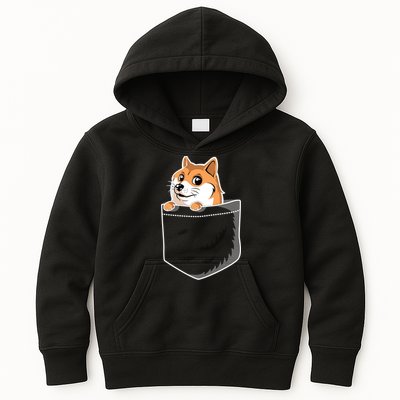Cute Pocket Dog Design Kids Hoodie