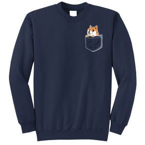 Cute Pocket Dog Design Sweatshirt