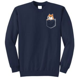 Cute Pocket Dog Design Tall Sweatshirt