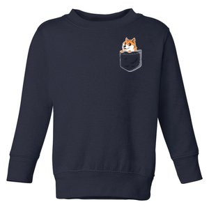 Cute Pocket Dog Design Toddler Sweatshirt