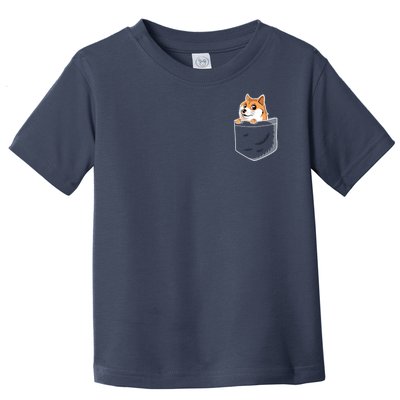 Cute Pocket Dog Design Toddler T-Shirt