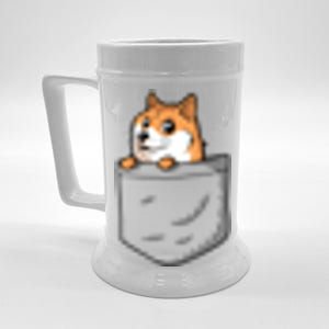 Cute Pocket Dog Design Beer Stein