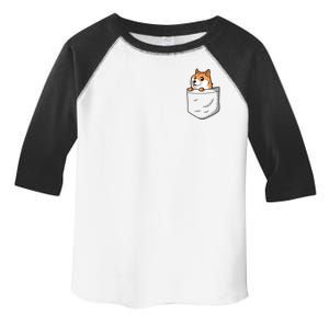 Cute Pocket Dog Design Toddler Fine Jersey T-Shirt