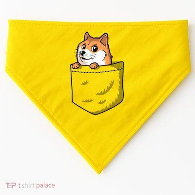 Cute Pocket Dog Design USA-Made Doggie Bandana
