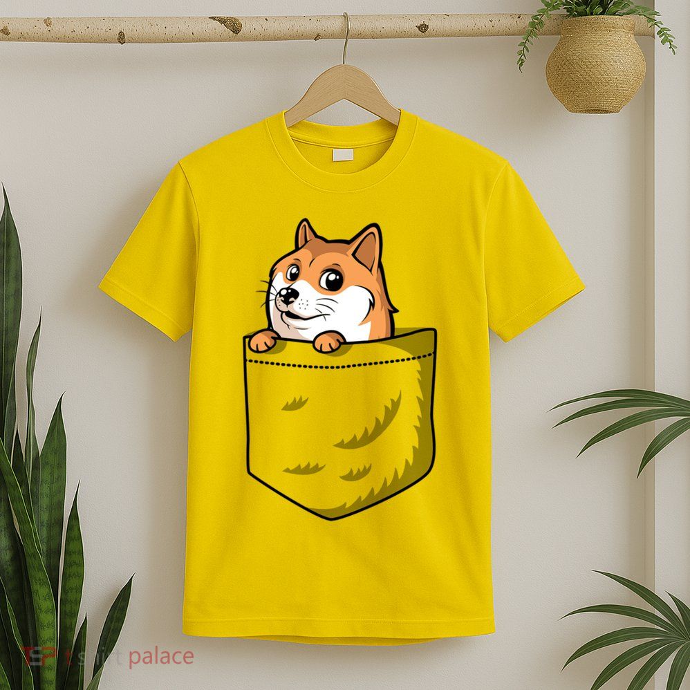 Cute Pocket Dog Design T-Shirt