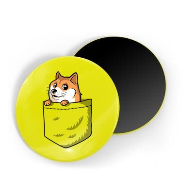 Cute Pocket Dog Design Magnet
