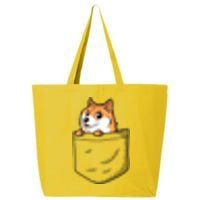 Cute Pocket Dog Design 25L Jumbo Tote