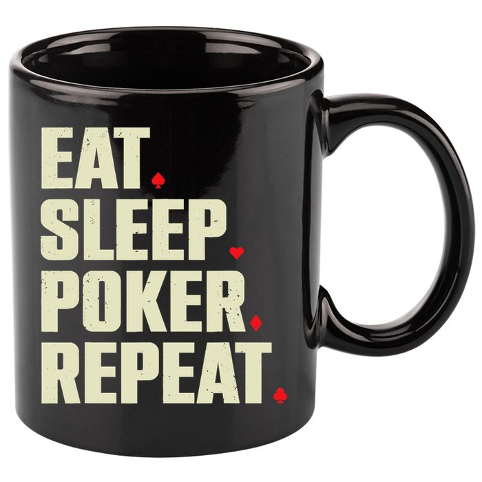 Cute Poker Design Casino Gambling Poker Player 11oz C Handle Ceramic Mug